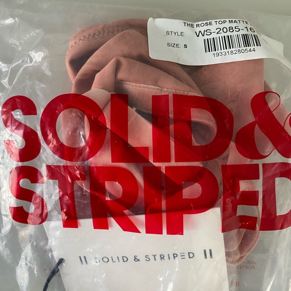 NWT solid and striped XS bikini top - Picture 3 of 3